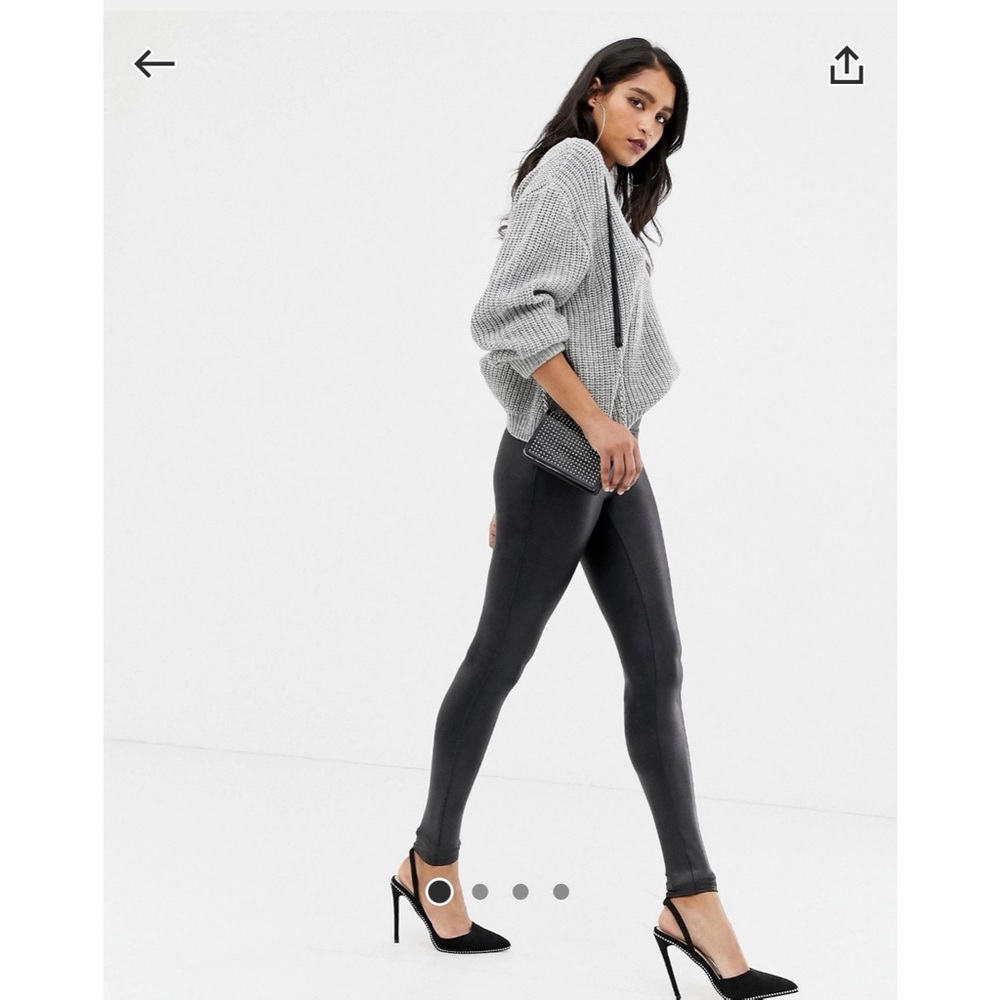 Spanx faux leather high waist sculpting leggings